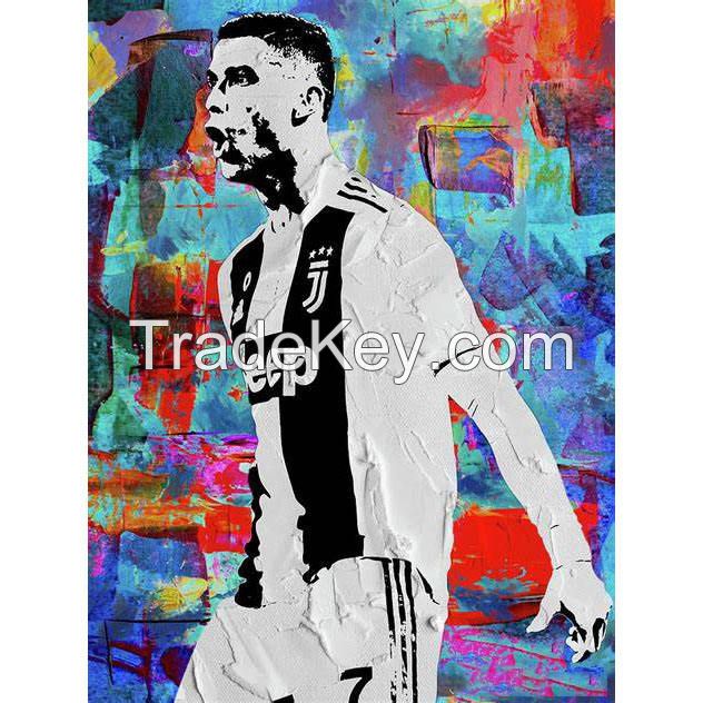 Football World Cup 2022 Qatar Poster Canvas Painting Prints Posters Cuadros Wall Art Ronaldo Painting For Home Decor