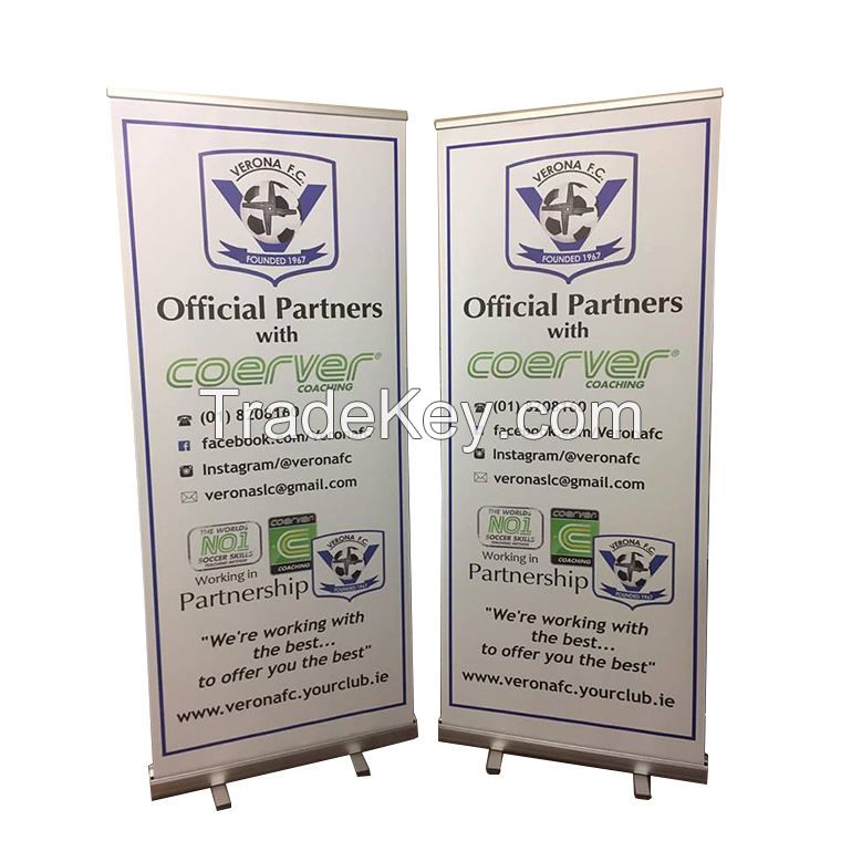 Custom Retractable Wide Digital Printing Aluminum Pull Up Display Advertising Roll Up Banner Stand