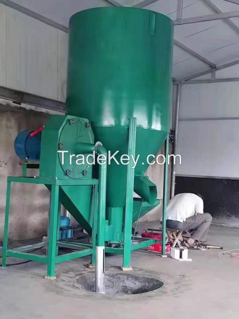 Poultry Feed Animal Grinder and Mixer Feed Mill Chicken Animal Cattle Vertical Feed Grinder Mixer