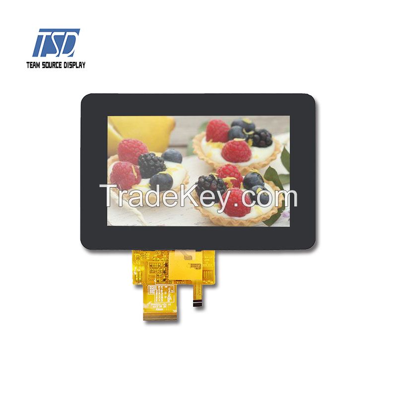 5.0 Inch 800x480 ILI5480 IC 500nits TFT LCD Display Screen With TTL Interface