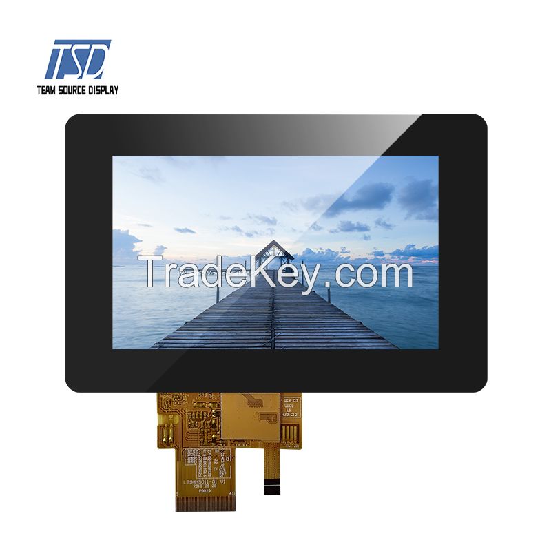 5.0 Inch 800x480 Resolution ILI5480 IC 500nits TFT LCD Display Screen With TTL Interface