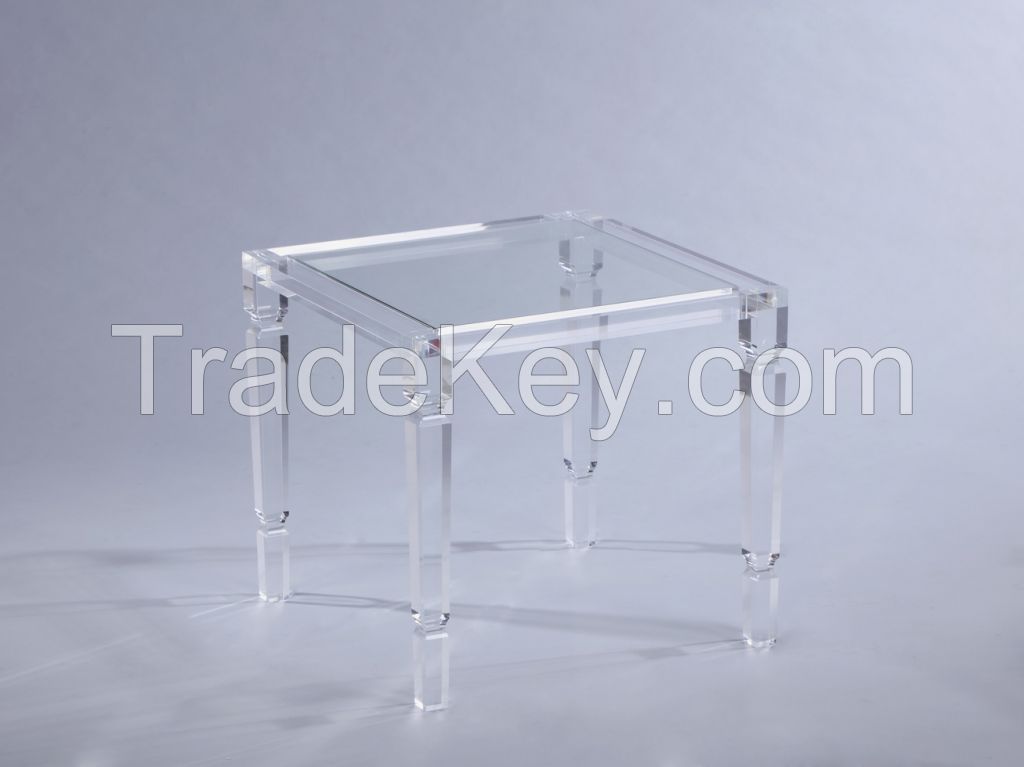 clear acrylic side table end table