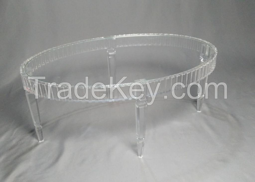 clear acrylic coffee table