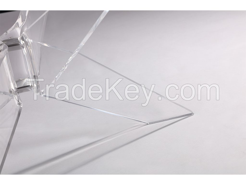 clear acrylic coffee table