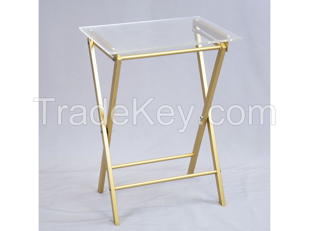 acrylic folding side table, acrylic folding end table