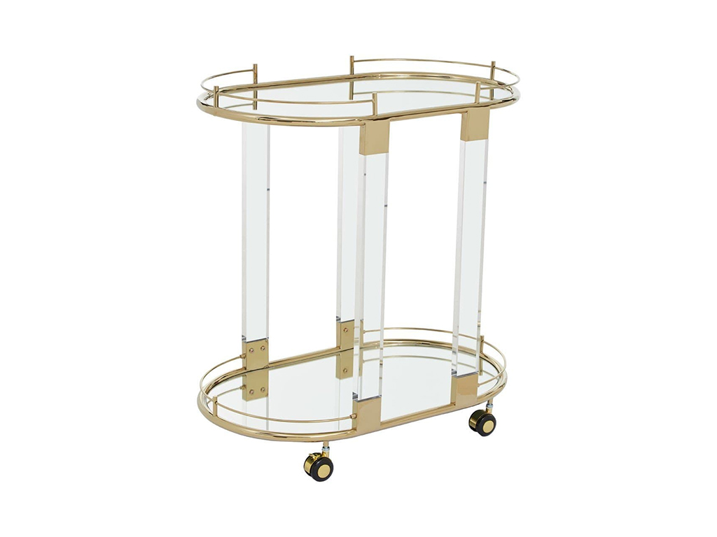 acrylic bar cart serving cart serving trolley