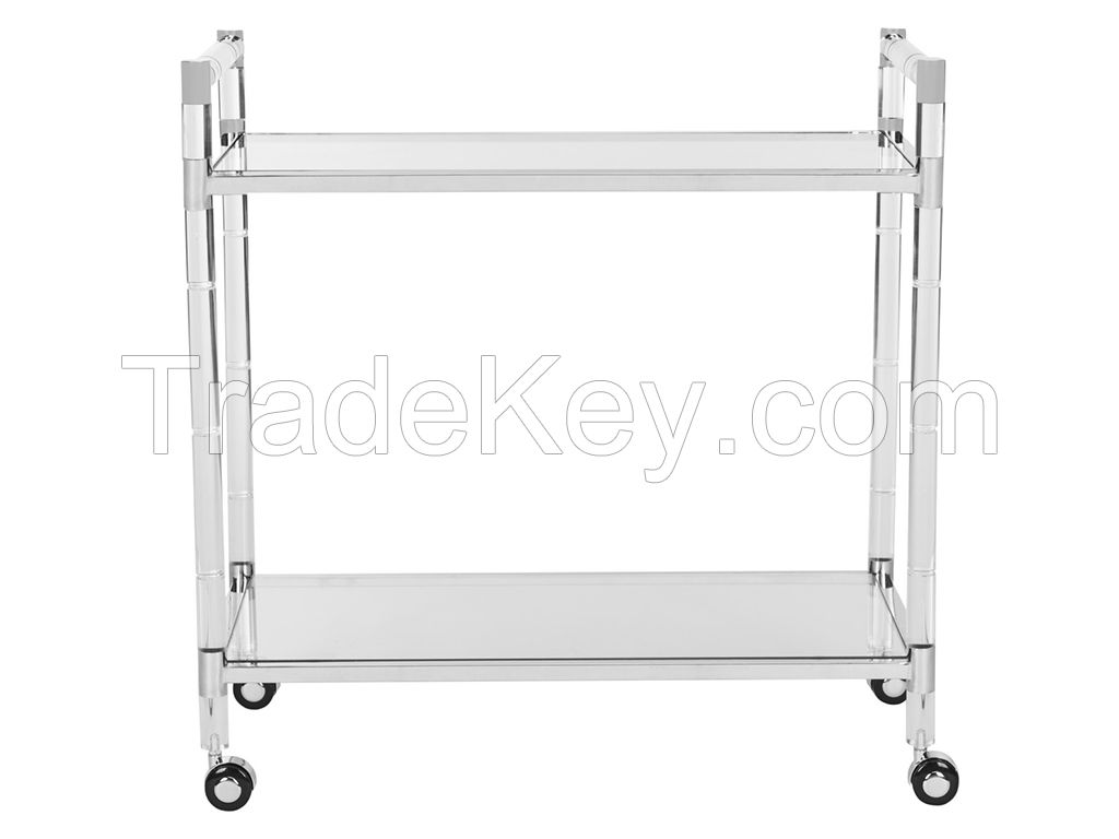 acrylic bar cart serving cart serving trolley