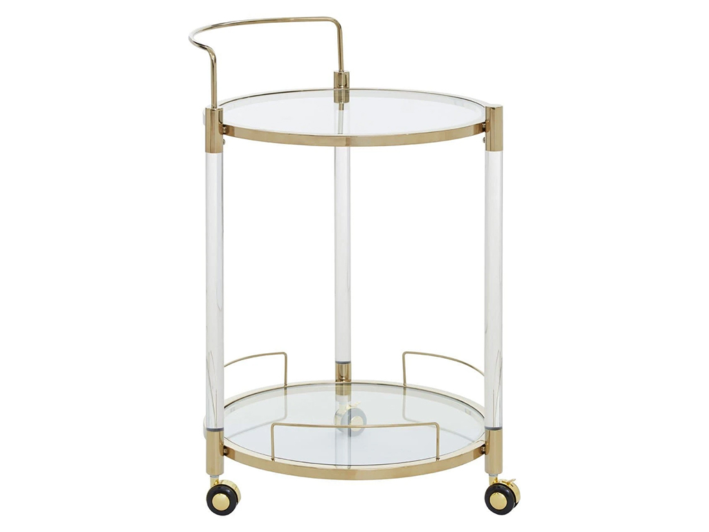 acrylic bar cart serving cart serving trolley