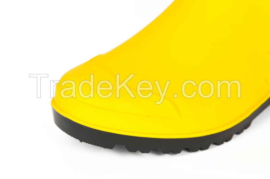 Yellow PVC rain boots gardener boots farm work boots