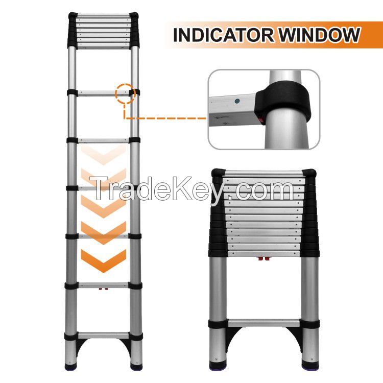 Aluminium Telescopic Extension Ladder 3.8m YT-38