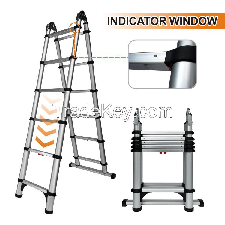 Aluminium Combination A-Frame Telescopic Extension Ladder 3.6m YT-36D-D