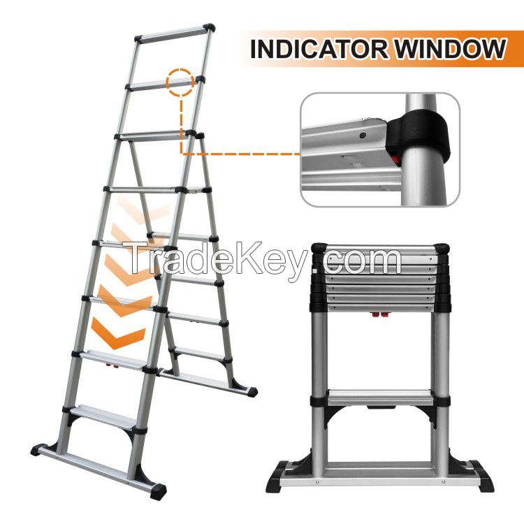 High Quality Aluminium Telescopic Combi Ladder 2.6m TY-A26P