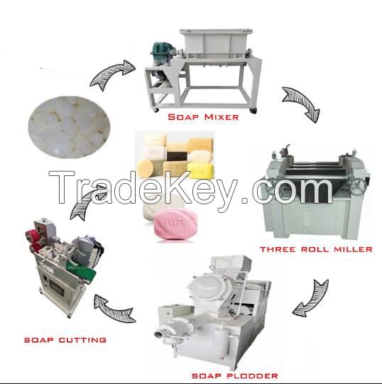 Large Scale bath Soap Making Machine Laundry Soap Blending Equipment Toilet Soap Printer Machine