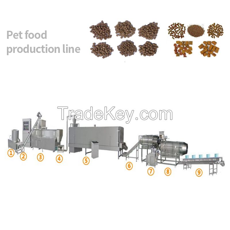 Food production line Puffed food production line Pet food machine