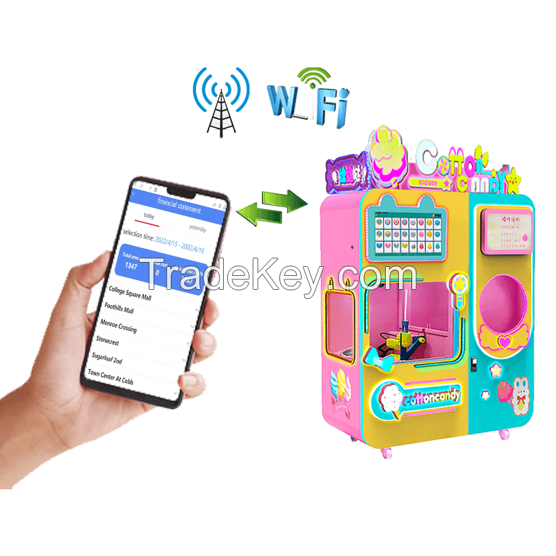 Cotton Candy Vending Machine Latest Hot Sale High Profit Fully Automatic