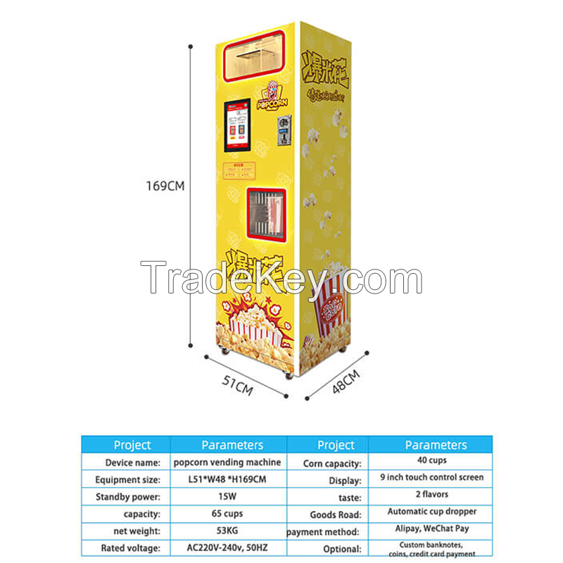 Popcorn Vending Machine Latest Hot Sale High Profit Fully Automatic