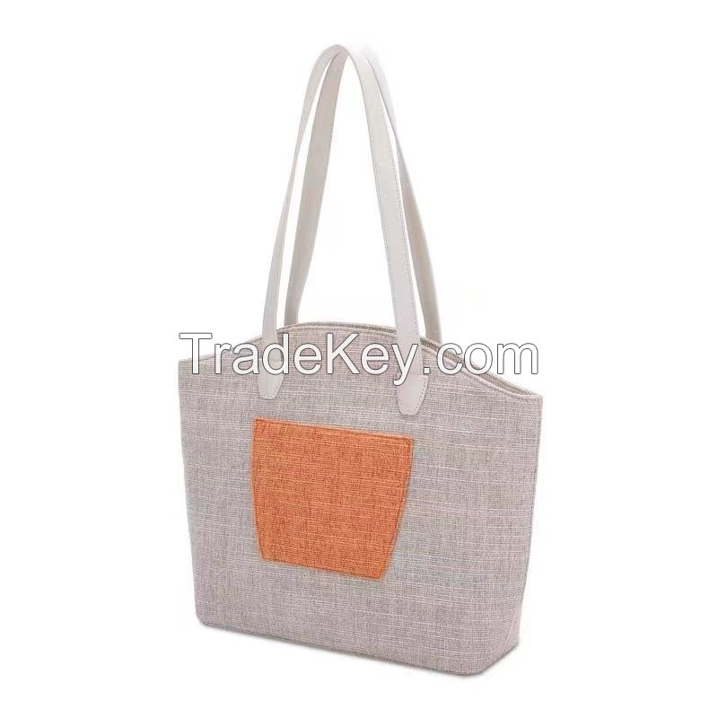 Pastoral Tote Bag 22 Summer New Women's Bag Oxford Cloth Large-capacity Shoulder Handbag