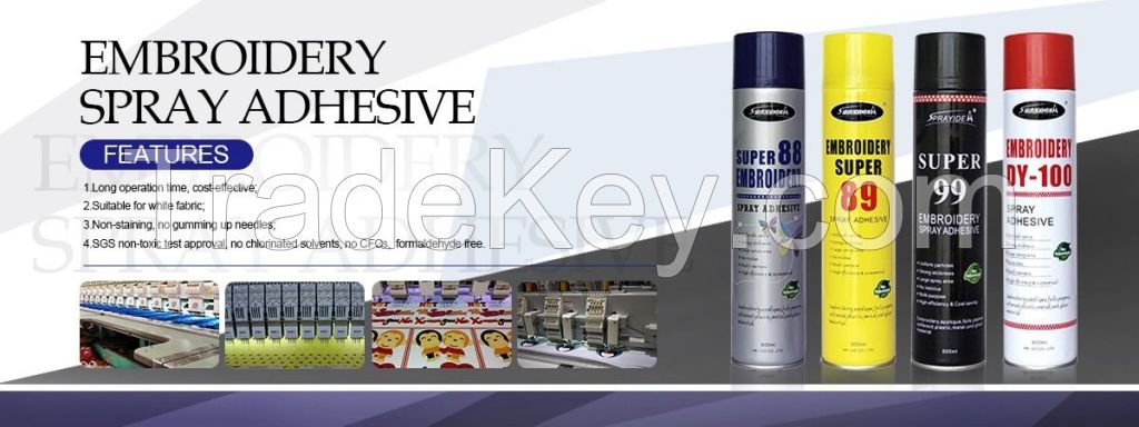 Embroidery spray adhesive