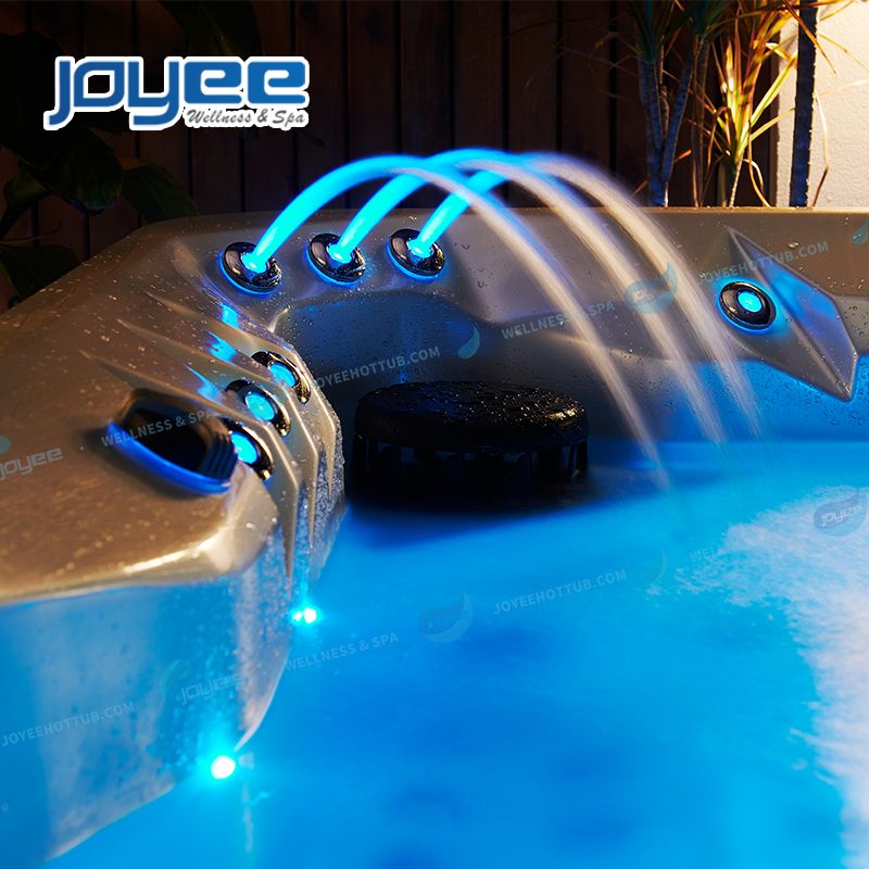 JOYEE 5 persons waterfall outdoor spa hot tub