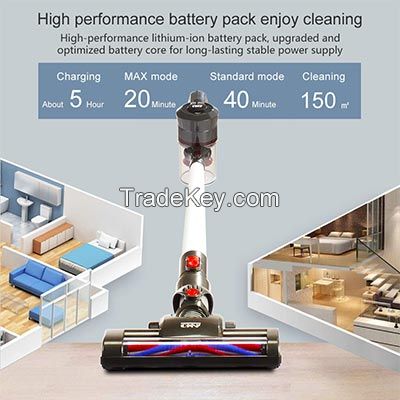 Digital display cordless vacuum cleaner with strong suction power