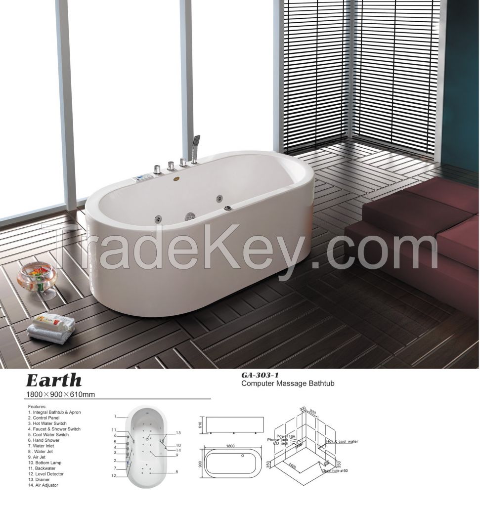 massage bathtub bathroom bathtub with low price