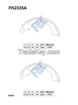 FBK Brake Shoe FK2335 OE 044950K040/0449528080 for TOYOTA HILUX,INNOVA