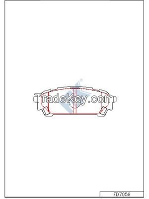 FBK Brake Pad FD7059  for OE 26696FE050 - SUBARU IMPREZA FORESTER