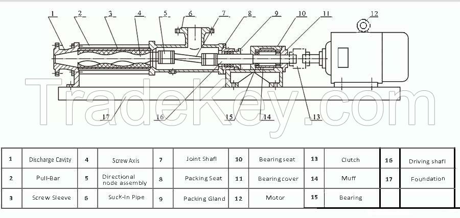 progressive cavity single screw pump