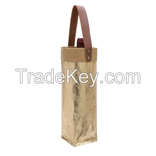 Washable Kraft Paper Wine bag