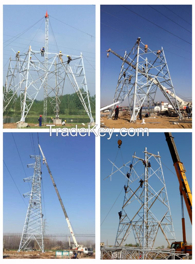 Hot dip galvanized angle steel tower suspension angle steel tower transmission angle steel tower