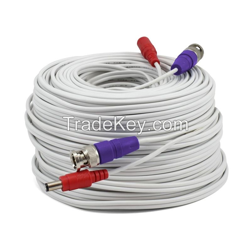 5M 10M 20M 30M 50M RG59 BNC DC Patch Cables 4K CCTV Camera Cable