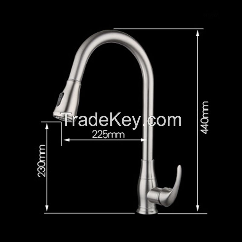 Hot and Cold Water Sink Mixer SUS 304 Pull Down Kitchen Mixer