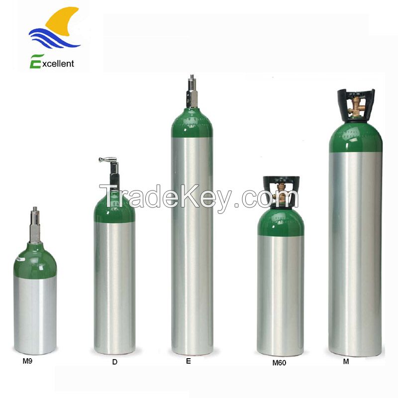 Aluminum oxygen gas cylinder