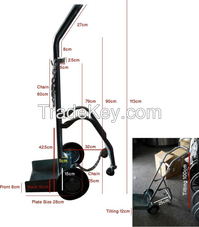 Aluminum/ steel hospital trolley