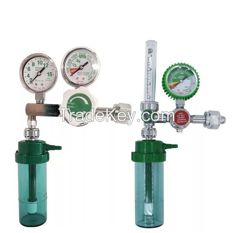 Medical Double Gauge Bull Nose Oxygen Regulator for oxygen cylinder