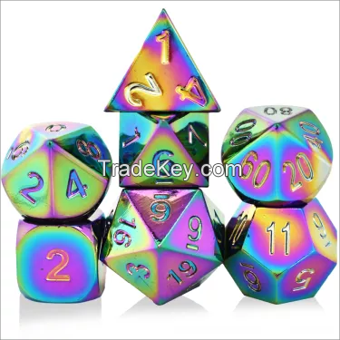 Amazon Hot Selling Metal Dice Painted Metal Dice