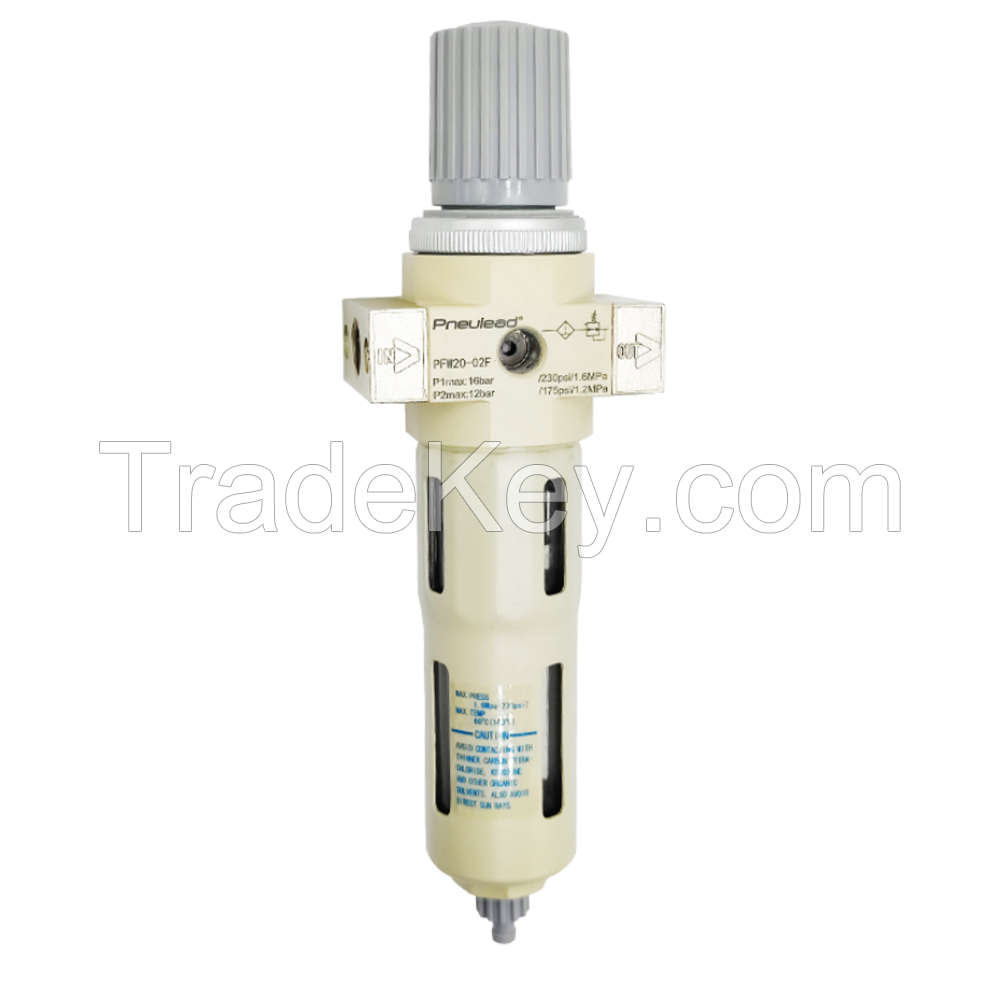 China High Quality Pneulead PFW series Air Filter Regulator FRL Air source treatment unit Pneumatic Filter Regulator