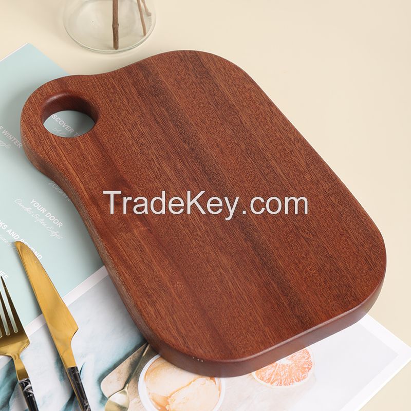 Ebony sandalwood solid wood cutting board, big hole and long, shape and size can be customized/support batch ordering/ contact customer service before placing an order