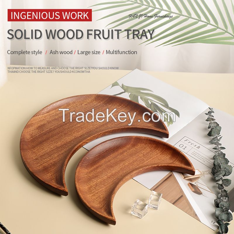 Solid wood ebony fruit plate, innovative style, model size can be customized, support mass order/contact customer service before placing an order