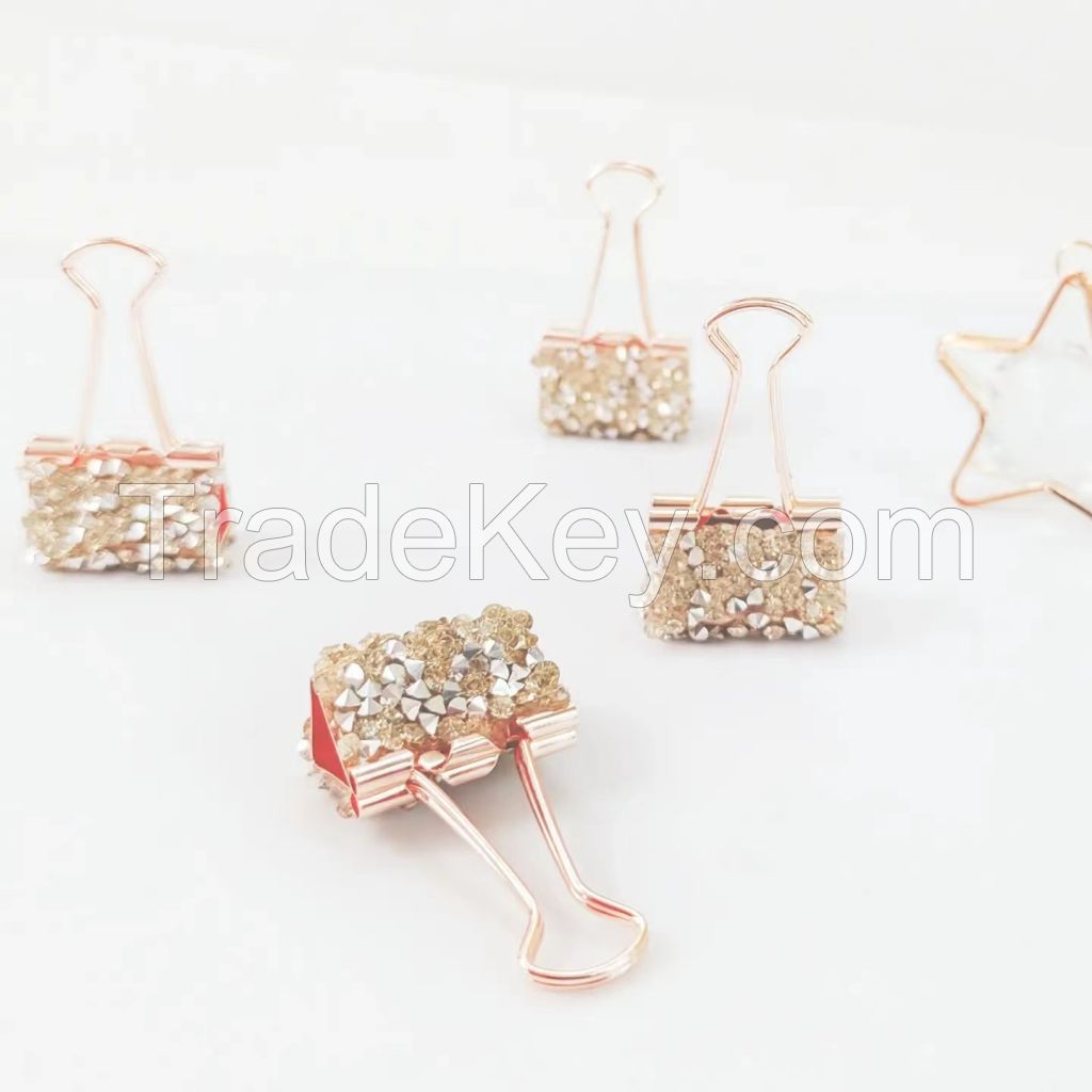 jewelry rose gold binder clips