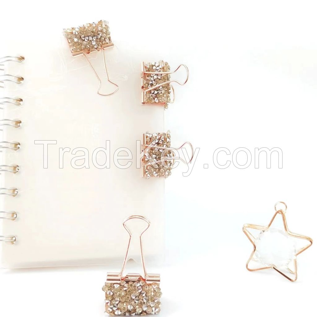 jewelry rose gold binder clips