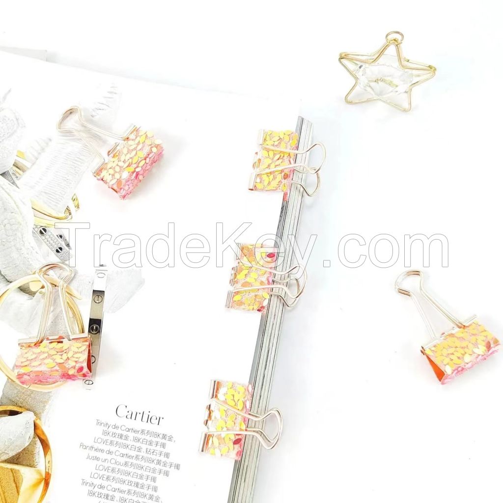 jewelry rose gold binder clips