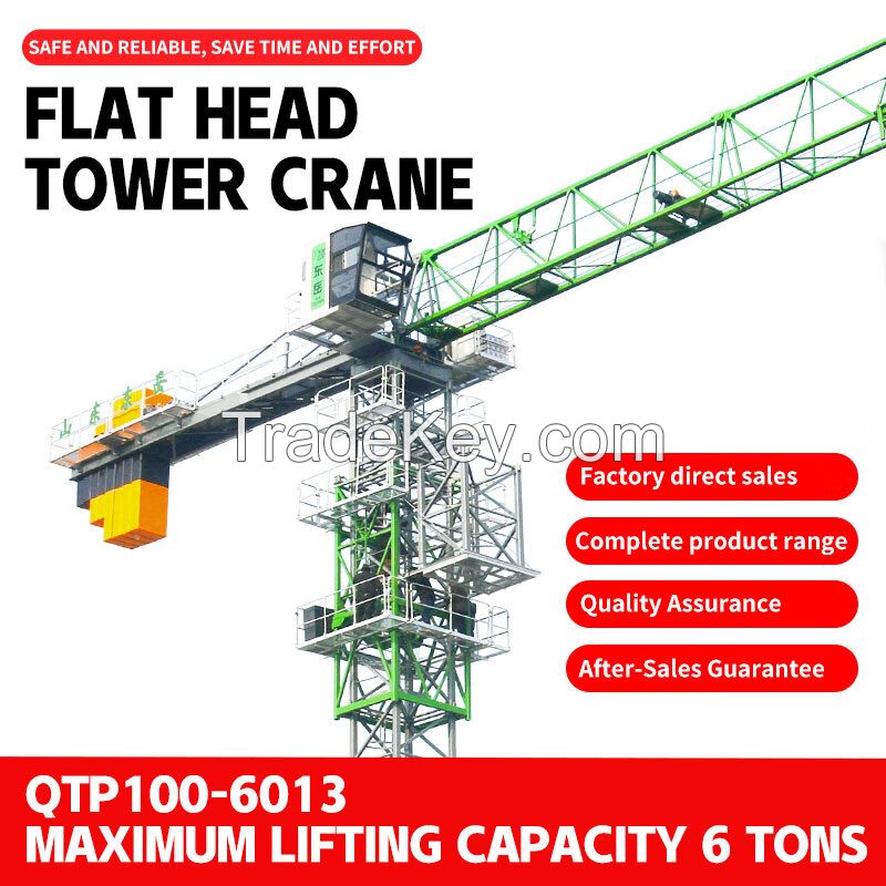 Manufacturers supply multi-model high-rise building cranes QTP100-6013 flat-head tower cranes