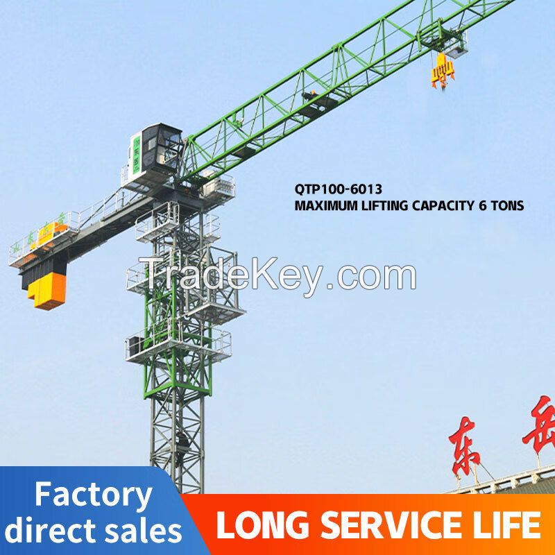 Manufacturers supply multi-model high-rise building cranes QTP100-6013 flat-head tower cranes