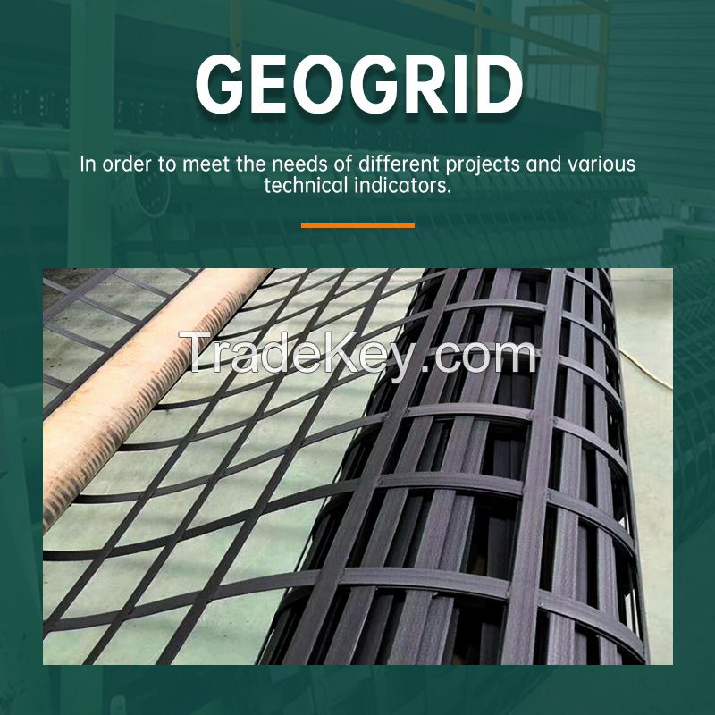  RONGYU Steel plastic geogrid Fiberglass grid for asphalt pavement Strong bearing capacity and stability