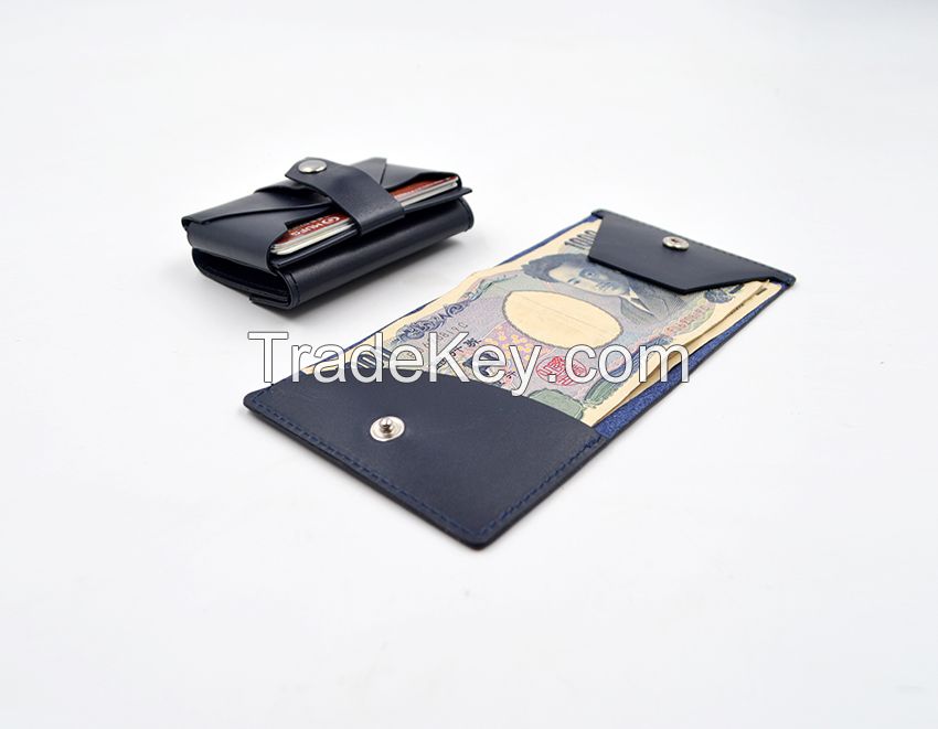 Mens leather wallet with coin pocket