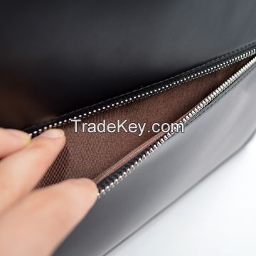 Leather briefcase tote bag for men