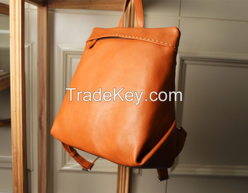 Leather backpack for men 