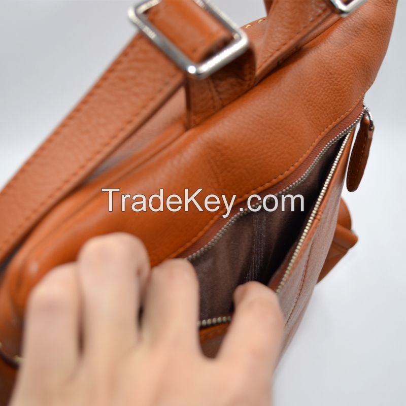 Leather backpack for men 