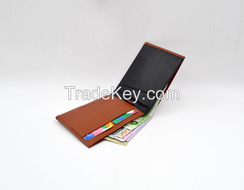 Personalised man wallet customized logo with leather pull-tap Wallet